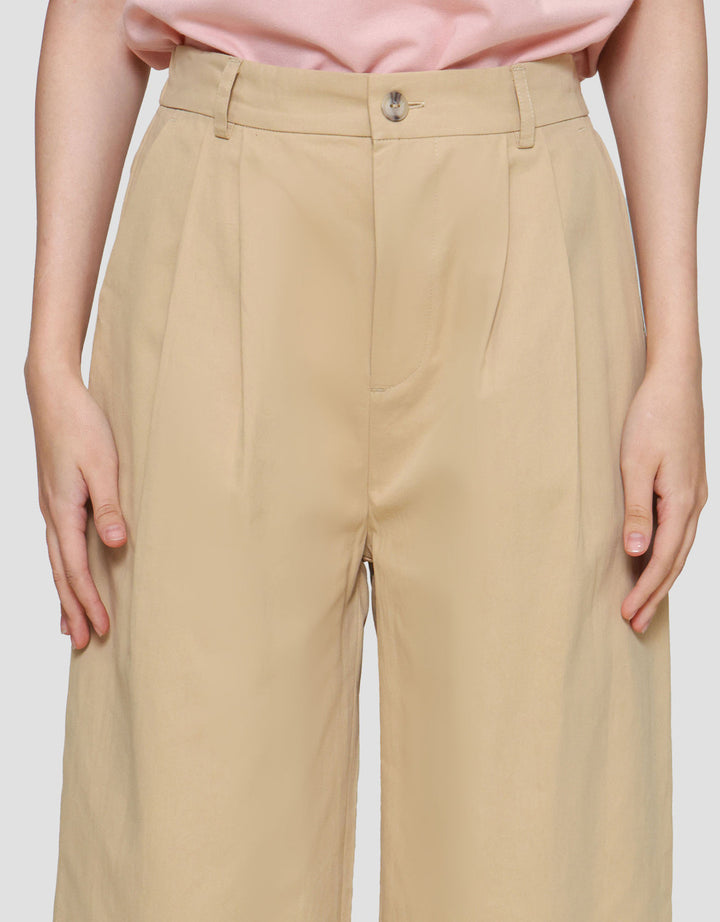 Connexion Wide Twill Celana Panjang Wanita