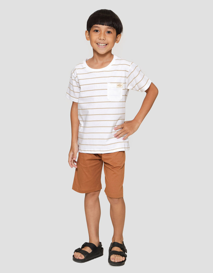 Little M Salur Kantong Patch Kaos Anak Laki-laki