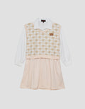 Nevada Vest Pixel Midi Dress Anak Perempuan
