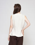 ZES Blouse V Neck Peplum Wanita NIFWT010 NIFWT010