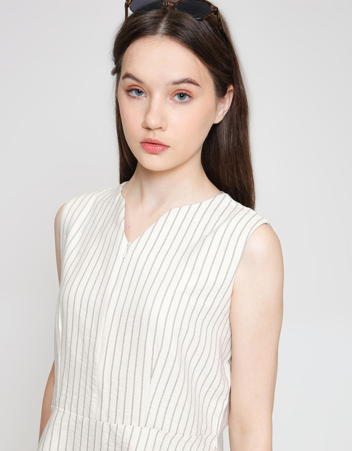 ZES Blouse V Neck Peplum Wanita NIFWT010 NIFWT010