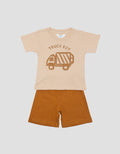 Little M Print Truck Pakaian Set Anak Bayi