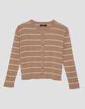 Connexion Stripe Tunlik Cardigan Wanita