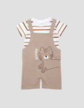 Little M Terry Embos Lion Jumpsuit Overall Bayi