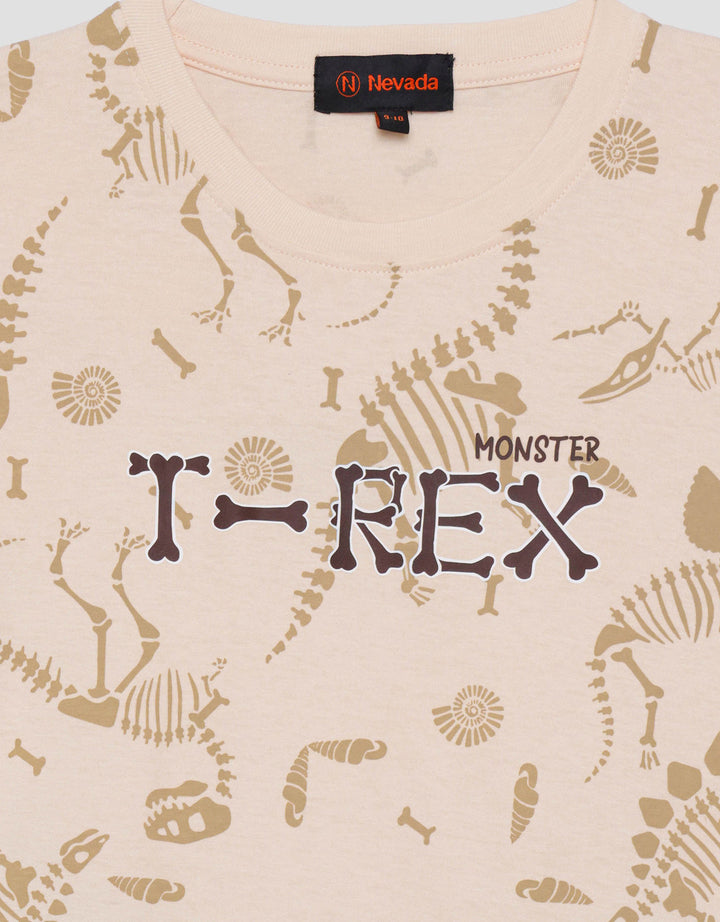 Nevada Full Print T-Rex Setelan Anak Laki-laki