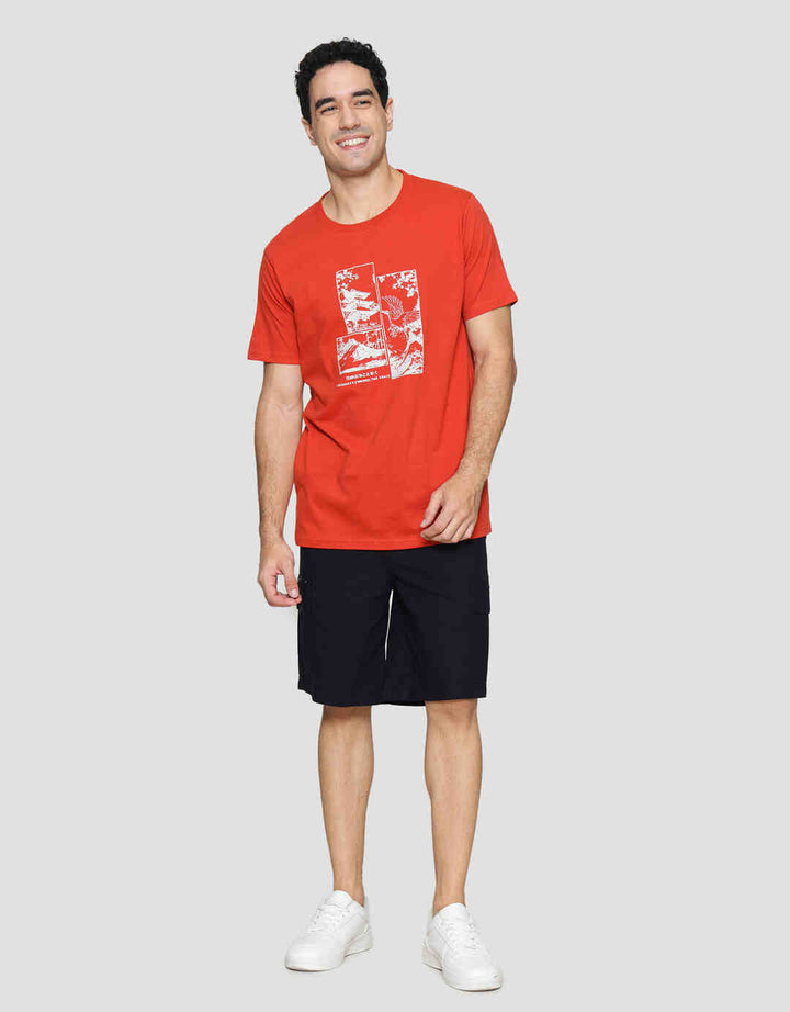 T Zone Big Size Theme Vacation Japan 4 Men's Short Sleeve T-Shirt