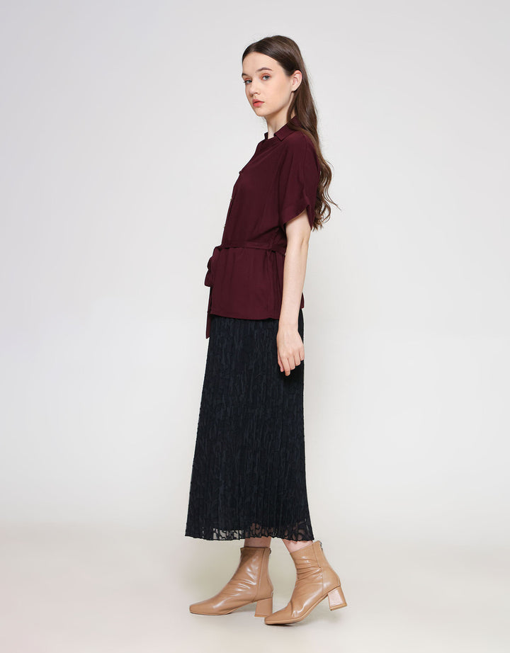 ZES With Belt Kemeja Wanita MELWT013