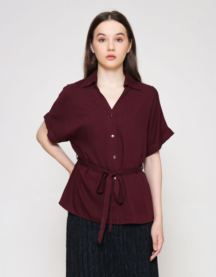 ZES With Belt Kemeja Wanita MELWT013