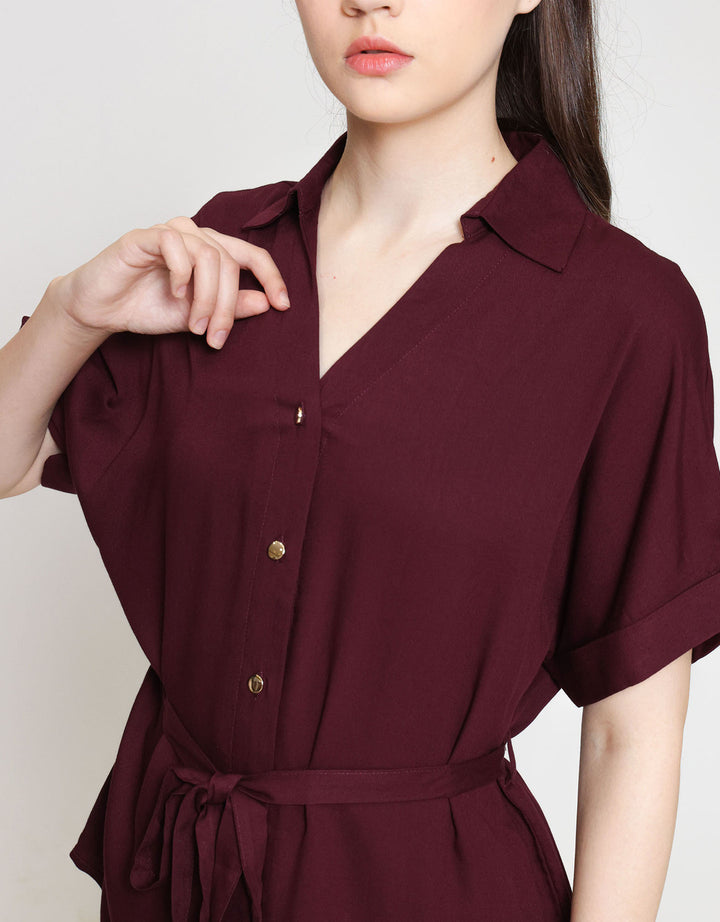 ZES With Belt Kemeja Wanita MELWT013