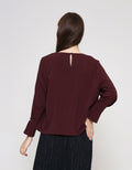 ZES Long Sleeve Blouse Drape Button On MPRWT017 MPRWT017