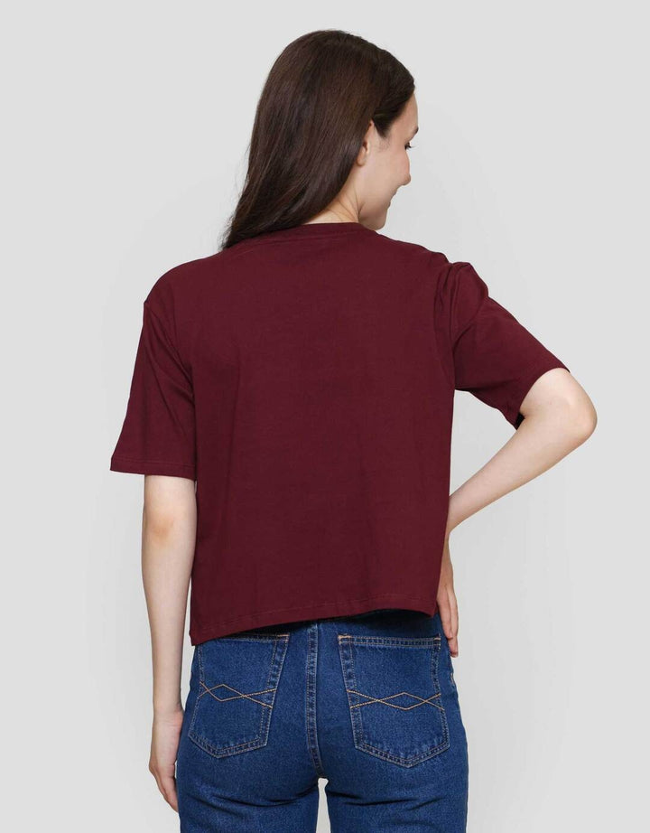 Nevada Solid Boxy Comb Limits Kaos Lengan Pendek Wanita