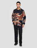 Arjuna Weda Body Fit Daun Kemeja Batik Pria