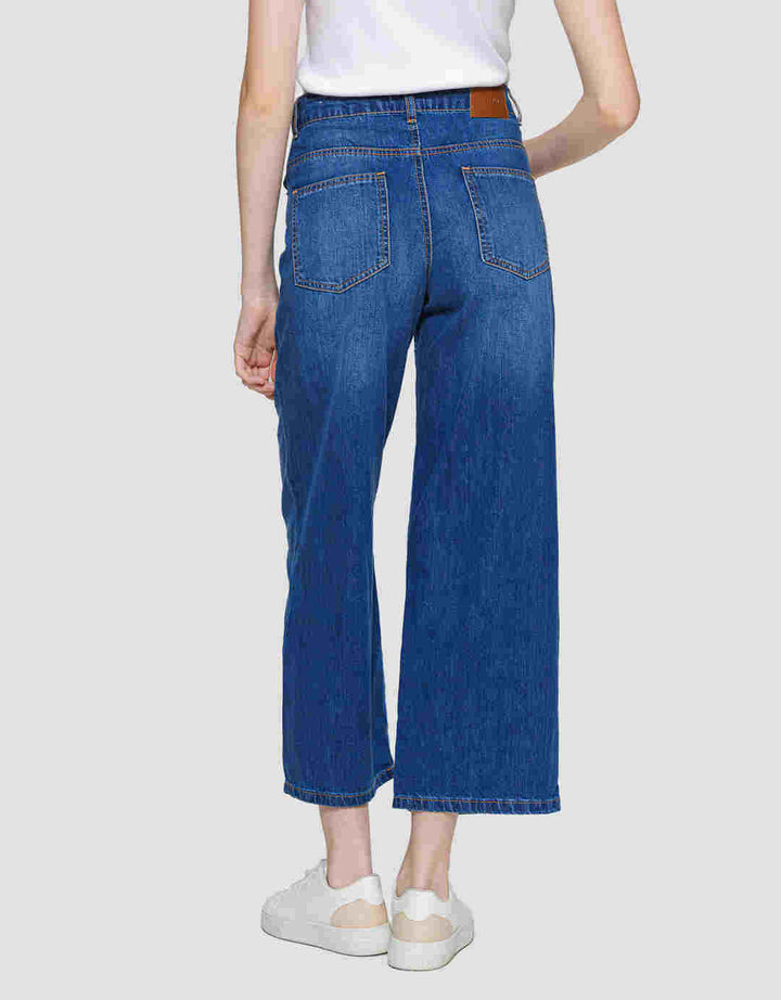 Nevada Wide Leg Light Celana Denim Wanita