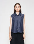 ZES Basic Sleeveless Kemeja Lengan Pendek Wanita TSBWT018