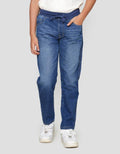 Nevada Wisker Regular Ribbed Waistband Celana Denim Anak Laki-laki