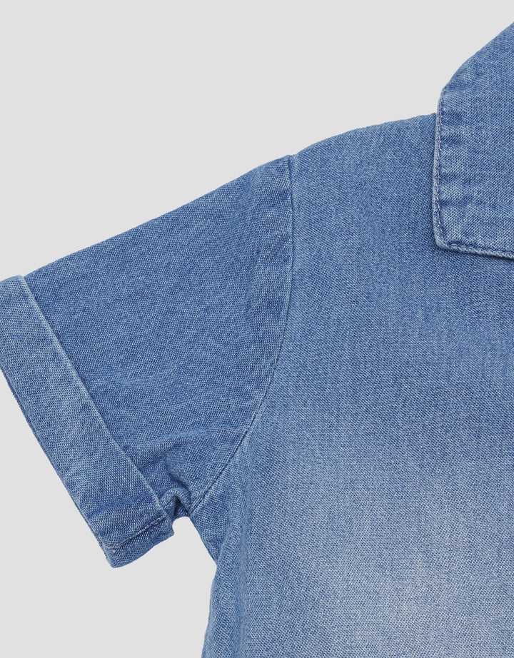 Little M Pocket Kemeja Denim Bayi