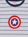 Marvel Avenger Capt Amrik Stripe Chennile Kaos Anak Laki-laki