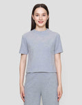 Nevada Solid Sueding Knit Kaos Crop Wanita