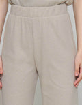 Nevada Sueding Knit Wide Leg Celana Panjang Wanita