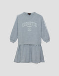 Nevada Stripe Pita Coquette Midi Dress Anak Perempuan
