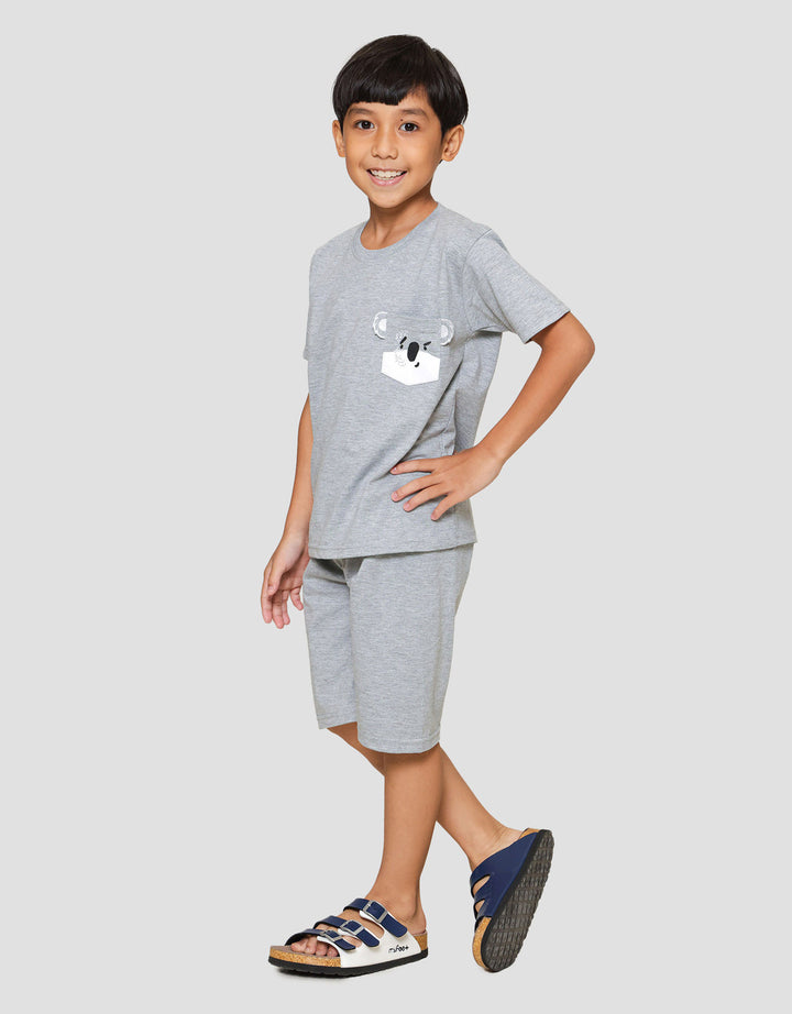 Little M Pls Ktg Aplikasi Kuping Koala Pakaian Setelan Anak Laki-laki