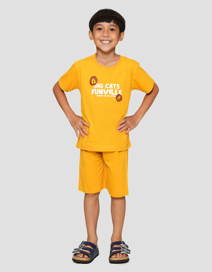 Little M Big Cat Funville Lion Pakaian Setelan Anak Laki-laki