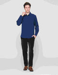 ZES Kemeja Lengan Panjang Pria Slim Fit LSSOL301