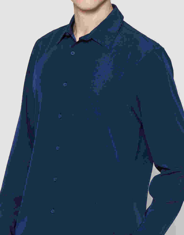 ZES Kemeja Lengan Panjang Pria Slim Fit LSSOL301