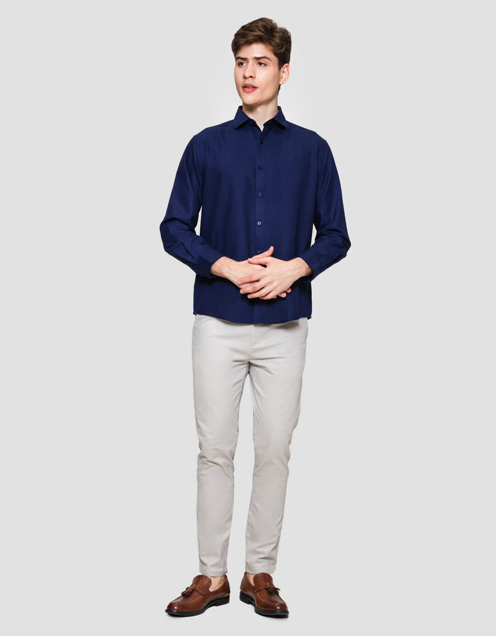 Cole Plain Classic Oxford Kemeja Lengan Panjang Pria