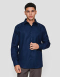 Cole Slim Fit Texture Wafle Kemeja Lengan Panjang Pria