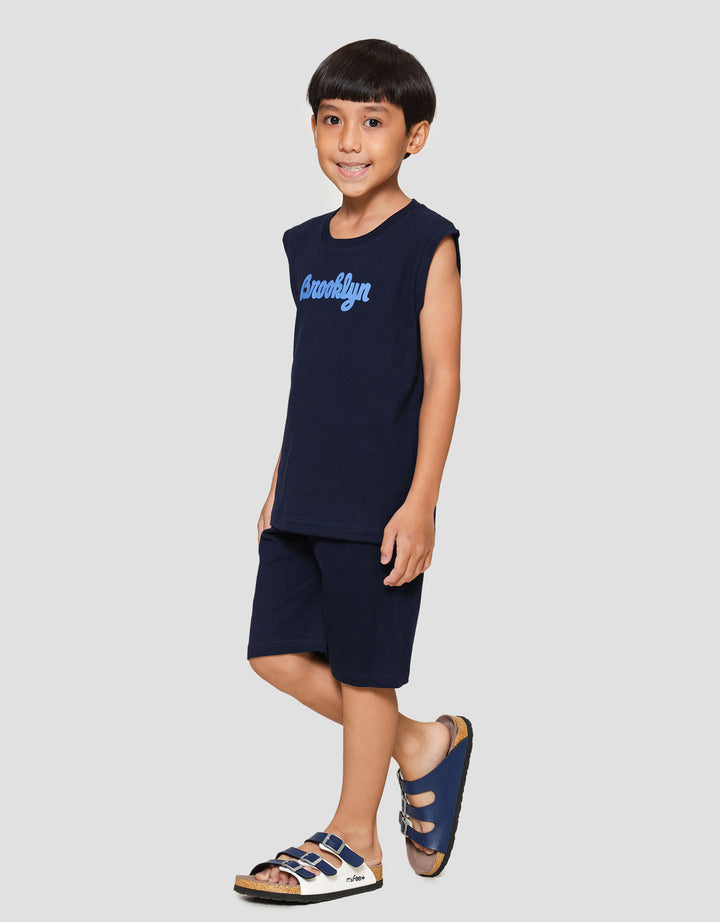 Little M Singlet Brooklyn Pakaian Setelan Anak Laki-laki