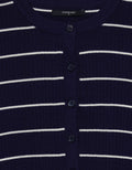 Connexion Stripe Tunlik Cardigan Wanita
