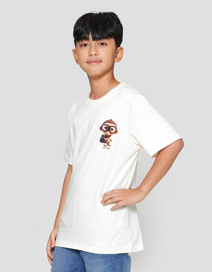 Nevada Solid Print Dtf Monkey Kaos Anak Laki-laki
