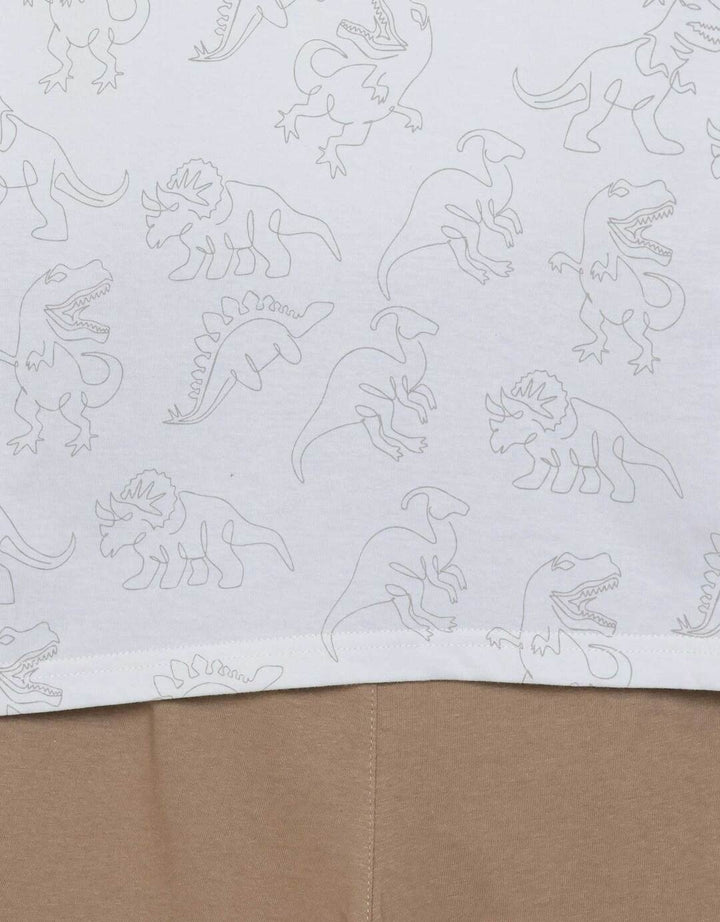Nevada Full Print Dino Pakaian Setelan Anak Laki-laki