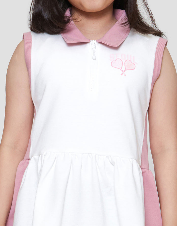 Little M Kerah Midi Dress Anak Perempuan