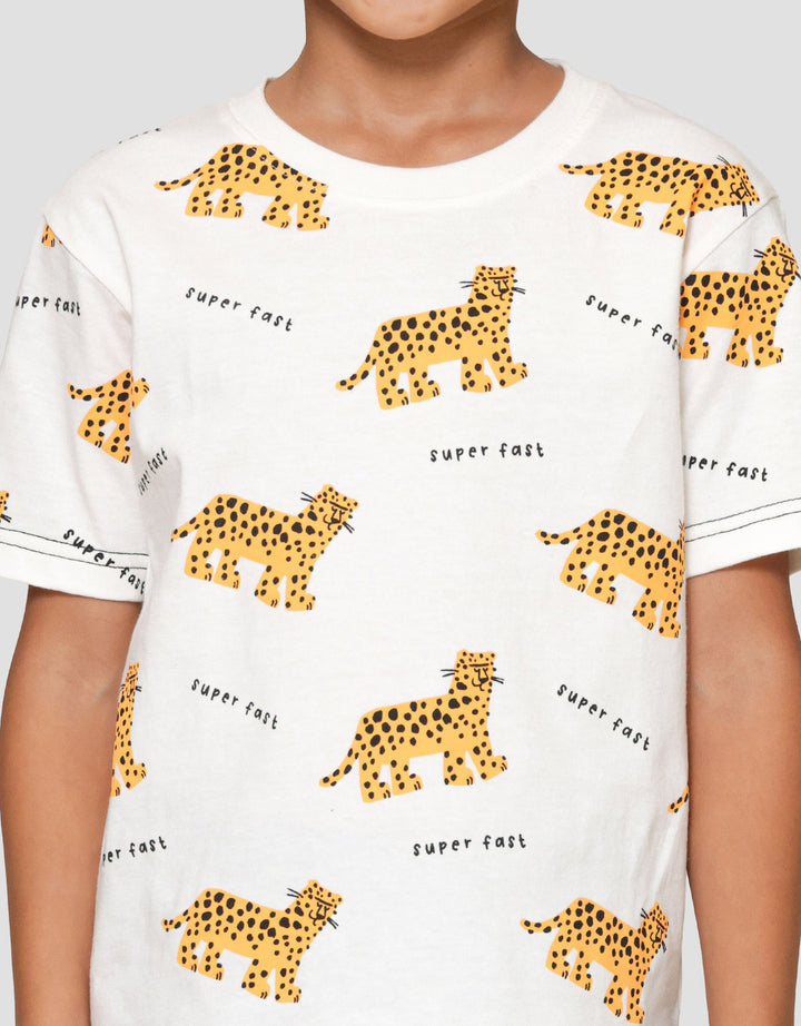 Little M Fullprint Leopard Pakaian Setelan Anak Laki-laki