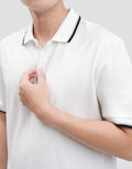 Cole Fancy Solid Jersey Spandex Collar Lis Kaos Polo Pria