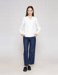 ZES Long Sleeve Shirt Stripes Wanita NIFWT011 NIFWT011