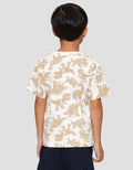 Little M F Print Dino Kaos Anak Laki-laki