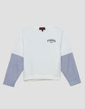Nevada Kombinasi Woven Stripe Sweater Anak Perempuan