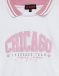 Nevada Chicago With Woven Pink Ribbon Sweater Anak Perempuan