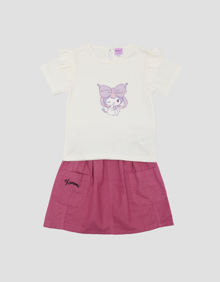 Character Kuromi Ruffle Pakaian Set Bayi Perempuan
