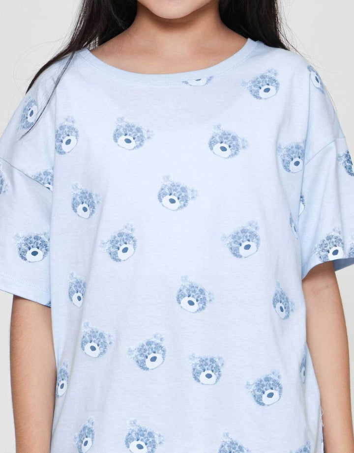 Nevada Bear Head Kaos Anak Perempuan