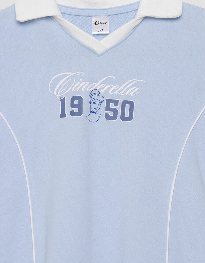 Disney Cinderella Collar Ribbed Dress Anak Perempuan