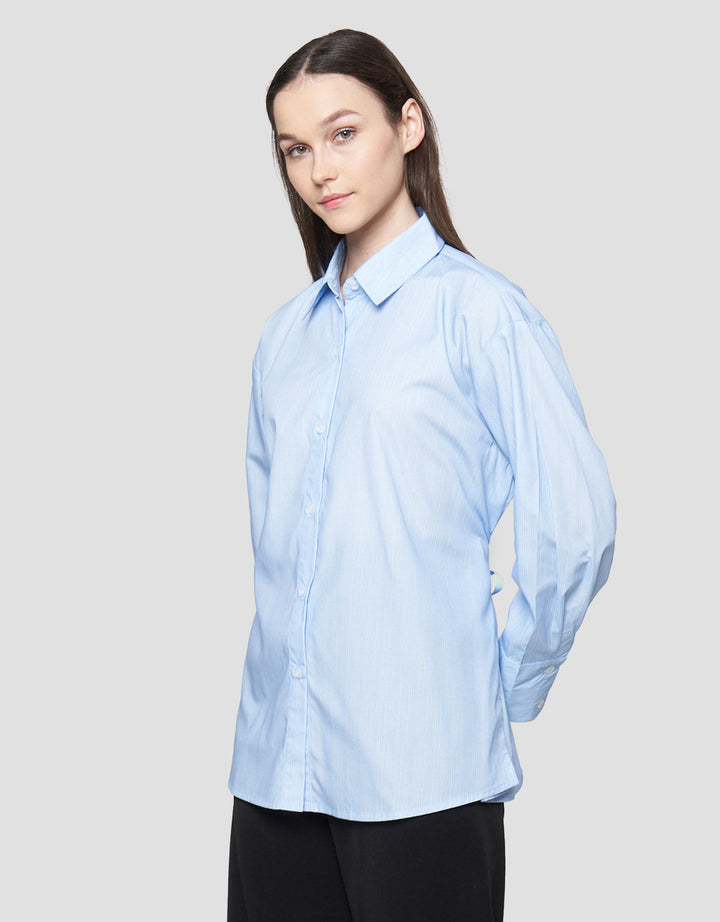 Nevada Oversize Stripes With Rope Kemeja Wanita
