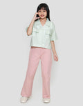 Nevada Boxy With Pocket Checkbred Print Kemeja Anak Perempuan