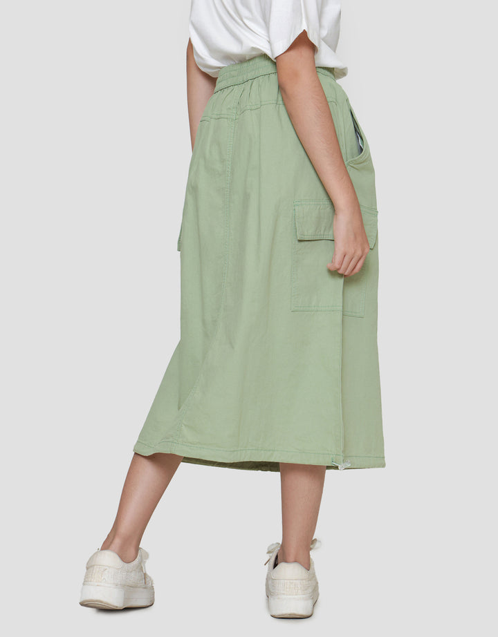 Nevada Woven With Pocket Stopper Rok Midi Anak Perempuan