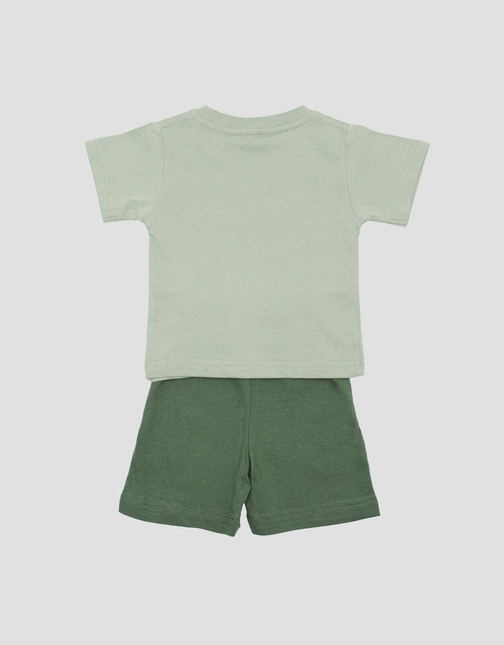 Little M Print Dino Pakaian Set Anak Bayi