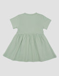 Little M Jersey Print Bear Dress Bayi