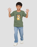 Little M Coffee Time Lion Kaos Anak Laki-laki